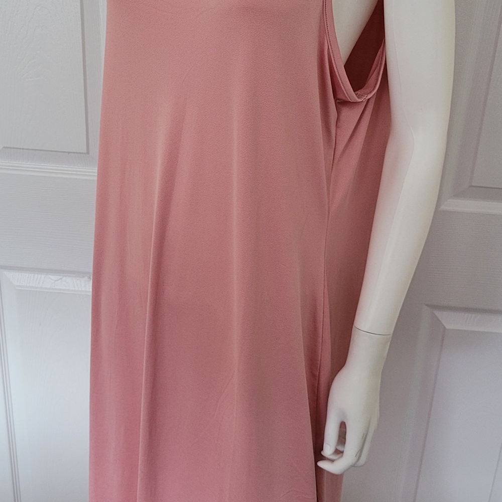 Pink long dress for spring and summer